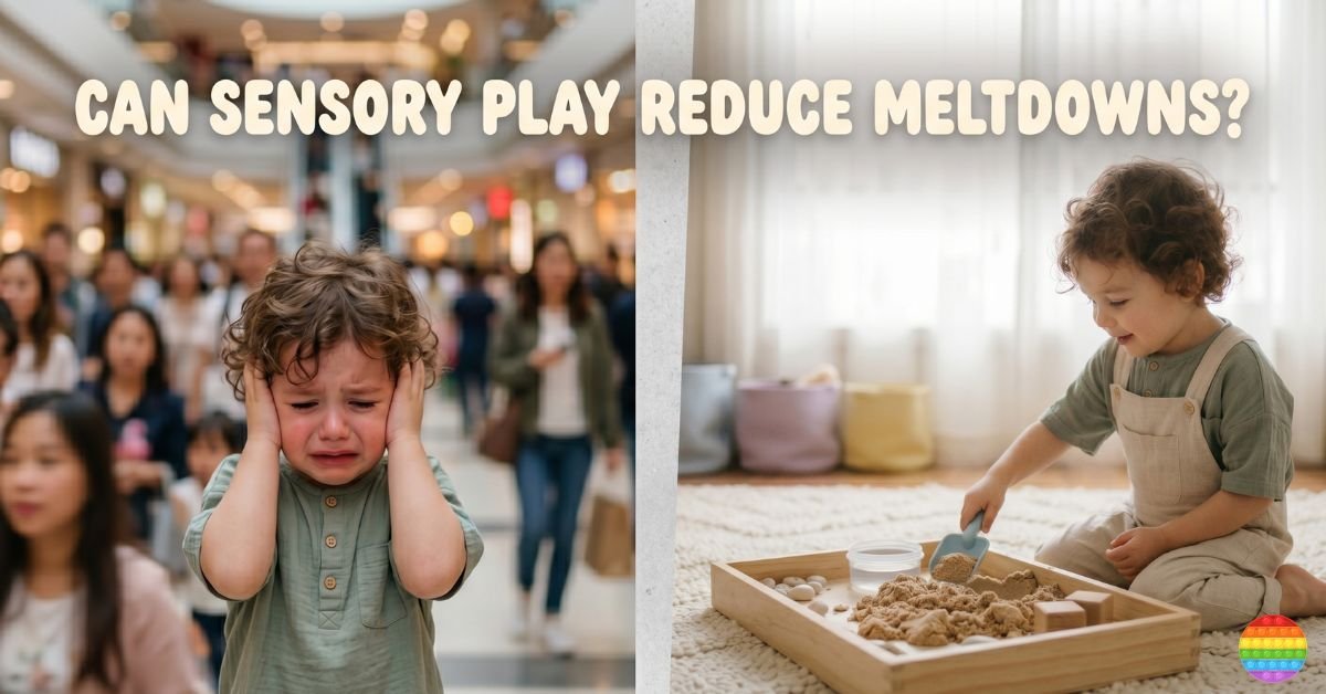 Child using sensory play to support emotional regulation and reduce meltdowns