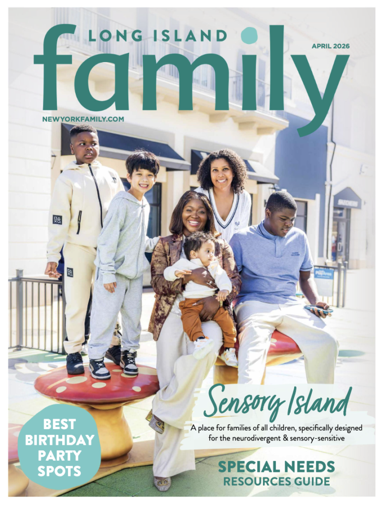 Cover of Long Island Family Magazine featuring Sensory Island, a sensory-friendly space in Long Island, New York, designed for neurodivergent and sensory-sensitive children and families.