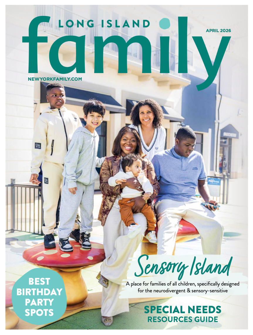 Cover of Long Island Family Magazine featuring Sensory Island, a sensory-friendly space in Long Island, New York, designed for neurodivergent and sensory-sensitive children and families.